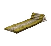 UAPAYEBYMB Cuscino Triangolare A Tre Pieghe In Stile Thailandese,Tappetino Pieghevole,Imbottito In Kapok,Adatto Per Guardare La Televisione,Leggere,Campeggiare E Fare Yoga (green, 180 * 55 * 40)