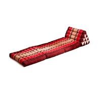 UAPAYEBYMB Cuscino Triangolare A Tre Pieghe In Stile Thailandese,Tappetino Pieghevole,Imbottito In Kapok,Adatto Per Guardare La Televisione,Leggere,Campeggiare E Fare Yoga (red, 165 * 50 * 30)