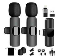 UAPPO Microfono Wireless per Porta Type-C Lightning USB Microfono Lavalier Plug-play Microfoni Wireless Professional per Registrazione Video Live Steam Intervista YouTube TikTok Facebook Vlog