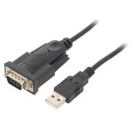 UAS-DB9M-02 Convertitore USB-RS232 D-Sub 9pin Maschio,USB A-Spina 1,5m GEMBIRD