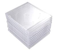 UAUWBRZ 10 scatole trasparenti per CD, DVD, portatili, per la casa, per contenere dischi ciascuna, per archiviare video multimediali per matrimoni, progetti fai da te