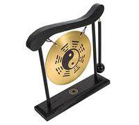 UAUWBRZ Gong in lega cinese con supporto martello decorazione da tavolo per Feng Shui meditazione uso domestico materiale in lega rilassante suono armonia