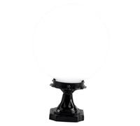 UAUWBRZ Lampada a palo per esterni con design a globo in acrilico per patio, vialetto, portico e giardino, include base quadrata in alluminio resistente alle intemperie