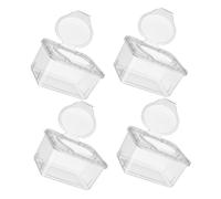 UAUWBRZ Porta salviette per bambini, in plastica antiscivolo, ricaricabili, portatili, da viaggio, con coperchio, per bambini e adulti, confezione da 4 pezzi