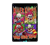 UAXEROU Killer Horror Klowns Movie from Outer Space Painting Metal Plate Vintage Metal Tin Sign for Garden Garage Home Cafe Wall Decor Poster 20,3 x 30,5 cm