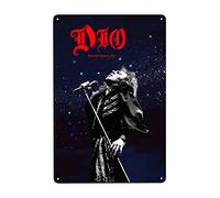 UAXEROU Ronnie Rock James Singer Dio Painting Targa in metallo vintage targa in metallo per giardino, garage, casa, bar, decorazione da parete poster 20,3 x 30,5 cm