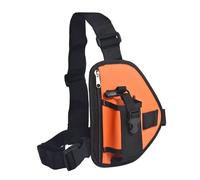 UAYESOK Ham Radio Chest Rig Harness Walkie Talkie Tracolla Holster Front Pack Single Pouch Bag per Baofeng Kenwood Motorola Harris Icom Samcom Radio bidirezionale (arancione)