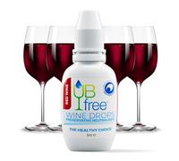 UB FREE Gocce Di Vino - 1 Confezione - Rimuovi solfiti naturali e biologici per il vino rosso - Riduce naturalmente le allergie al vino legate ai solfiti - Un'alternativa alla bacchetta per il vino
