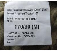 Ubac Sottocamicia Mtp Camo Army Camouflage Pcs Multi-Cam Sottocorpo Protezione