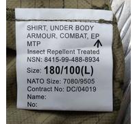 Ubac Sottocamicia Mtp Camo Army Camouflage Pcs Multi-Cam Sottocorpo Protezione