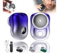 UBALDI Zao Mini Shaver Men 2023, Rasoio Elettrico Portatile Mini Shave, Potente Rasoio Storm con Schermo LCD, Blu