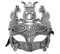 Ubauta Argento antico greco spartano guerriero romano maschera da gladiatore, per feste in maschera in maschera/mardi grasso/fantasma dell'opera/ballo