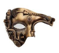 Ubauta Steampunk Metal Cyborg Mesh Maschera Veneziana, Maschera Dorata Per Festa In Costume Di Halloween/Fantasma Dell'opera/Pallone Del Mardi Gras
