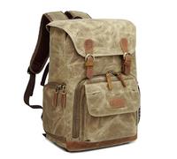 UBAYMAX Zaino Casual per Fotocamera/Reflex,Zaino Laptop per Macchina Fotografica,Borsa Impermeabile per Foto DSLR/Treppiede Accessori,Zaino Antifurto di Viaggio per Canon Nikon Sony Olympus (Cachi)