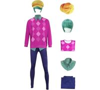 Ubaywey Costume da uomo anime Cosplay Hunter Baby-Saja Costume cappello camicia collare pantaloni Halloween abbigliamento (rosa 2, M)