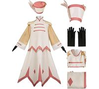 Ubaywey Costume unisex ABEL-Cosplay con guanti, vestito anime hazbin per Halloween, uniforme per uomo e donna (beige, XXL)