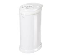 Ubbi 10000 Bidone per Pannolini Inodore in Acciaio, con Coperchio Scorrevole e Chiusura di Sicurezza, Bianco