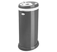 Ubbi 10030 Bidone per Pannolini Inodore in Acciaio, con Coperchio Scorrevole e Chiusura di Sicurezza, Ardesia - 2.35 kg