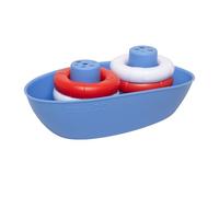 Ubbi Giocattolo da bagno a forma di barca e boa, giocattoli da bagno in silicone, anelli impilabili interattivi ed effetto pioggia, giocattoli per apprendimento e sviluppo per bambini, lavabile in