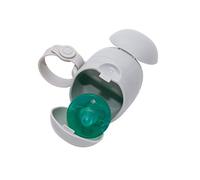Ubbi On-The-Go - Doppio porta ciuccio, mantiene i binkies del bambino puliti e accessibili, portatile per viaggi, accessorio indispensabile per neonati, grigio