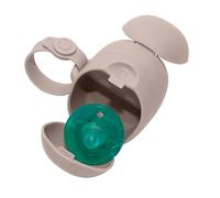 Ubbi On-The-Go - Porta ciuccio doppio per mantenere il bambino pulito e accessibile, portatile da viaggio, accessorio indispensabile per neonati, colore: grigio talpa