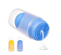 Ubbi Sunsqueeze Sunscreen Applicator, Refillable Roll On, Soft Silicone Bristles for Baby and Toddlers, Easy to Clean, Dishwasher Safe, Holds 3.38 Fluid Oz, Kids Summer Camp, Blue & Yellow