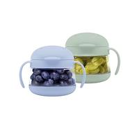 Ubbi Tweat No Spill Contenitore per snack per bambini, senza BPA, contenitore per snack per bambini, Sage & blue
