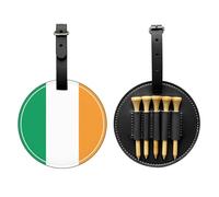 UBBVPKY Accessori per Sacca Porta Tee da Golf Inclusi 5 Tee per Palline da Golf Set di Supporti con Stampa Bandiera Repubblica D'Irlanda per Golfisti Uomini Donne da Attaccare allo Zaino alla Cintura