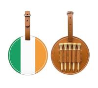UBBVPKY Accessori per Sacca Porta Tee da Golf Inclusi 5 Tee per Palline da Golf Set di Supporti con Stampa Bandiera Repubblica D'Irlanda per Golfisti Uomini Donne da Attaccare allo Zaino alla Cintura