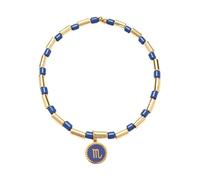 UBBVPKY Bracciale con 12 Costellazioni Zodiacali per Donna, Bracciale Smaltato con Gocce D'Olio, Ciondolo per Coppia, Braccialetto Elastico con Catena Dell'Amicizia Scorpione