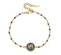 UBBVPKY Bracciale con 12 Costellazioni Zodiacali per Donna, Oroscopo, Astrologia, Moda, Goccia D'Olio, Ciondolo per Coppie, Regolabile, Braccialetto Dell'Amicizia, Capricorno
