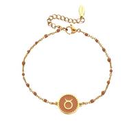 UBBVPKY Bracciale con 12 Costellazioni Zodiacali per Donna, Oroscopo, Astrologia, Moda, Goccia D'Olio, Ciondolo per Coppie, Braccialetto Regolabile con Catena Dell'Amicizia, Toro