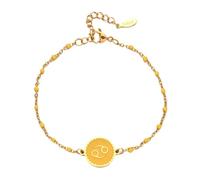 UBBVPKY Bracciale con 12 Costellazioni Zodiacali per Donna, Oroscopo, Astrologia, Moda, Goccia D'Olio, Ciondolo per Coppie, Regolabile, Catena Dell'Amicizia, Cancro