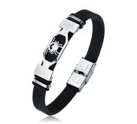 UBBVPKY Bracciale con Dodici Costellazioni - Bracciale Vintage Punk In Pelle per Coppie, con Ciondolo Astrologico Portafortuna, per Donne E Uomini, Regalo Di Compleanno per Il Cancro