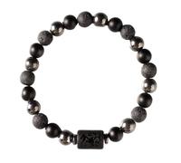 UBBVPKY Bracciale Elastico con Perline In Ossidiana Vulcanica E Calcoli Biliari Neri, per Donne E Uomini, con Le 12 Costellazioni Dello Zodiaco, Regalo per Astrologia, Sagittario