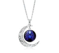 UBBVPKY Collana Con Ciondolo A Dodici Costellazioni Per Uomo E Donna Alla Moda Con Luna Cava Segno Zodiacale Collana Con Segno Zodiacale Regalo Di Compleanno E Astrologia Vergine