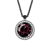 UBBVPKY Collana Con Ciondolo A Forma Di Costellazione Luminosa Oroscopo E Segno Zodiacale Con Diamanti E Cristalli Che Si Illuminano Al Buio Regalo Per Uomo E Donna Scorpione