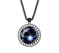 UBBVPKY Collana Con Ciondolo A Forma Di Costellazione Luminosa Oroscopo E Segno Zodiacale Con Diamanti E Cristalli Che Si Illuminano Al Buio Regalo Per Uomo E Donna Con Astrologia Capricorno