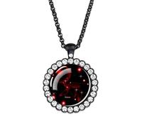 UBBVPKY Collana Con Ciondolo A Forma Di Costellazione Luminosa Oroscopo E Segno Zodiacale Con Diamanti E Cristalli Che Si Illuminano Al Buio Regalo Per Uomo E Donna Con Astrologia Cancro