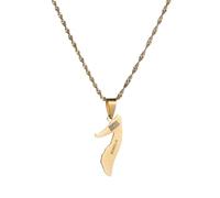 UBBVPKY Collana Con Ciondolo Mappa Della Somalia Alla Moda - Modello Mappa Novità Ciondolo Catena Clavicola Catena Regolabile Gioiello Patriottico Regalo Per Uomo Donna Giallo 60Cm
