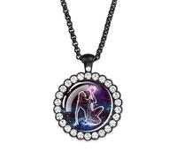 UBBVPKY Collana Con Costellazione Che Si Illumina Al Buio Per Donna Con Ciondolo Con Segno Zodiacale In Diamante Collane Con Astrologia Oroscopo Costellazione Regalo Per Donna E Uomo Acquario