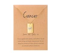 UBBVPKY Collana Con Costellazione Di Tarocchi Dei 12 Segni Zodiacali Collana Con Ciondolo Catena Per Oroscopo Collana Con Costellazioni Astrologia Regali Di Compleanno Per Donne Uomini Unisex Cancro