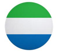 UBBVPKY Coperte Rotonda In Pile Di Flanella Morbida E Accogliente Con Stampa Della Bandiera Della Repubblica Della Sierra Leone Divertente Motivo Con Bandiere Nazionali Per Letto Divano 150 Cm