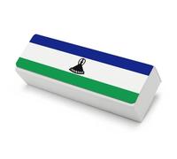 UBBVPKY Custodia Rigida Per Occhiali Custodia Da Viaggio Portatile Per Occhiale Da Vista Per Donne Uomini Unisex Ideale Per Occhiali Da Sole Scatola Per Occhiale Con Bandiera Del Lesotho Stampata