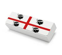 UBBVPKY Custodia Rigida Per Occhiali, Custodie Protettiva Portatile Per Occhiale E Occhiali Da Sole Con Panno Per La Pulizia E Stampa Della Bandiera Della Sardegna, Italia