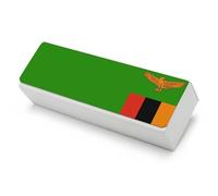 UBBVPKY Custodia Rigida Per Occhiali, Custodie Protettiva Portatile Per Occhiale E Occhiali Da Sole Con Panno Per La Pulizia E Bandiera Della Repubblica Dello Zambia Stampata