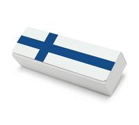 UBBVPKY Custodia Rigida Per Occhiali Unisex Con Panno Per La Pulizia - Custodia Per Occhiale Con Stampa Della Bandiera Finlandese - Ideale Da Viaggio Per Occhiale E Occhiali Da Sole Per Uomo E Donna