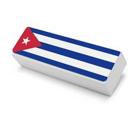 UBBVPKY Custodia Rigida Unisex Per Occhiale Con Panno Per La Pulizia - Custodia Per Occhiale Con Stampa Della Bandiera Della Repubblica Di Cuba - Ideale Da Viaggio Per Occhiale E Occhiali Da Sole