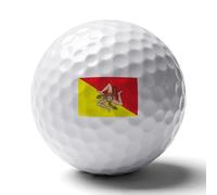 UBBVPKY Divertenti Regali Da Golf Per Uomo Palline Da Golf Uniche E Personalizzate Con Stampa Della Bandiera Della Sicilia Accessori Fantastici Per Gli Amanti Del Golfisti Per Compleanni E Natale
