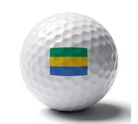 UBBVPKY Palline Da Golf Personalizzate Con Stampa E Bandiera Del Gabon Marcatura Riutilizzabile Su Entrambi I Lati Fantastici Accessori Per Golfisti Per Amanti Del Golfistiisti Papà E Marito